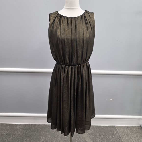 Calvin Klein Metallic Brown Midi Dress - Picture 1 of 10